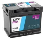 Akkumulátor Exide AGM EK500 12V 50Ah 570A jobb+ 207*175*190