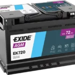 Akkumulátor Exide AGM EK720 12V 72Ah 760A jobb+ 278*175*190