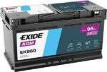 Akkumulátor EXIDE Start Stop Plus AGM EK960 12V 96Ah 850A jobb+ 353*175*190