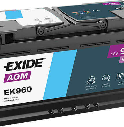 Akkumulátor EXIDE Start Stop Plus AGM EK960 12V 96Ah 850A jobb+ 353*175*190