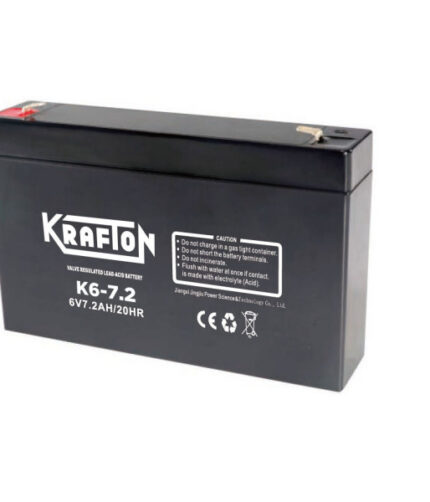Akkumulátor zselés Kafton VRLA K6-7-2 6V 7,2Ah 151*34*100 bal+ csúszósaru szünetmentes