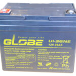 Akkumulátor zselés Globe DC HME 12V 36Ah 195*130*167 bal+ saru süllyesztett 6-os csavar rokkant kocsi