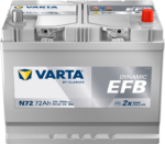Akkumulátor Varta Start Stop EFB 572501 12V 72Ah 760A jobb+ 261*175*220 Japán