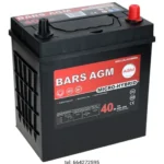 Akkumulátor Bars Start-Stop AGM 12V 40Ah 400A jobb+ japán 196*126*223